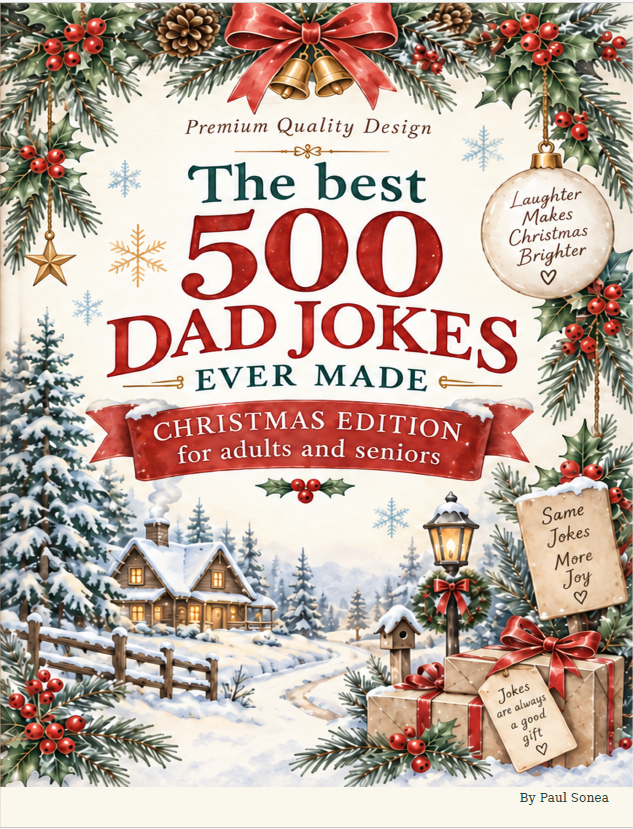 Cover of The Best 500 Dad Jokes Ever Made, Christmas Edition